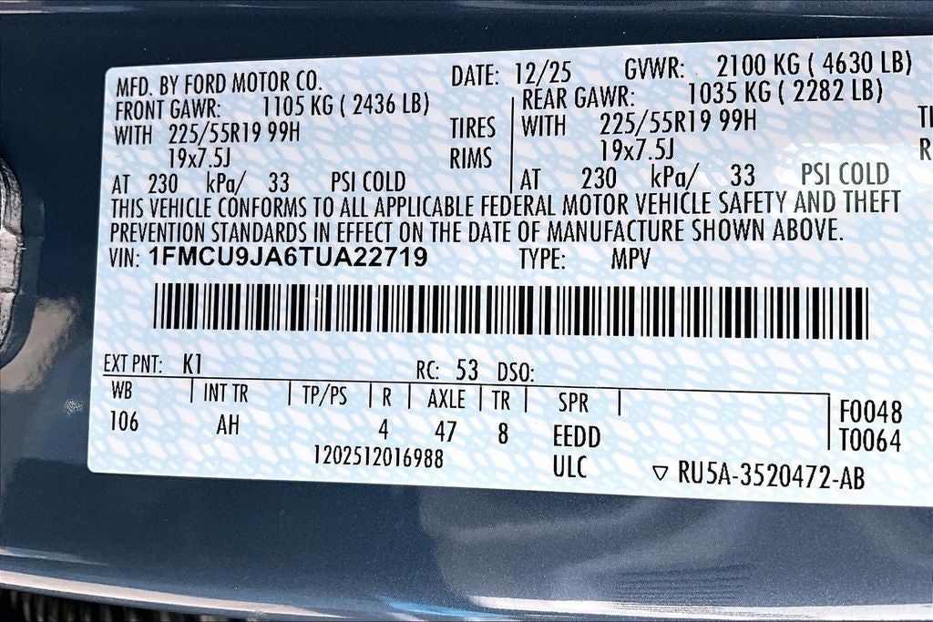 2026 Ford Escape Platinum