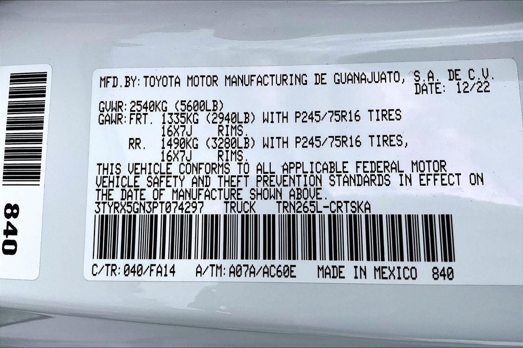 2023 Toyota Tacoma SR