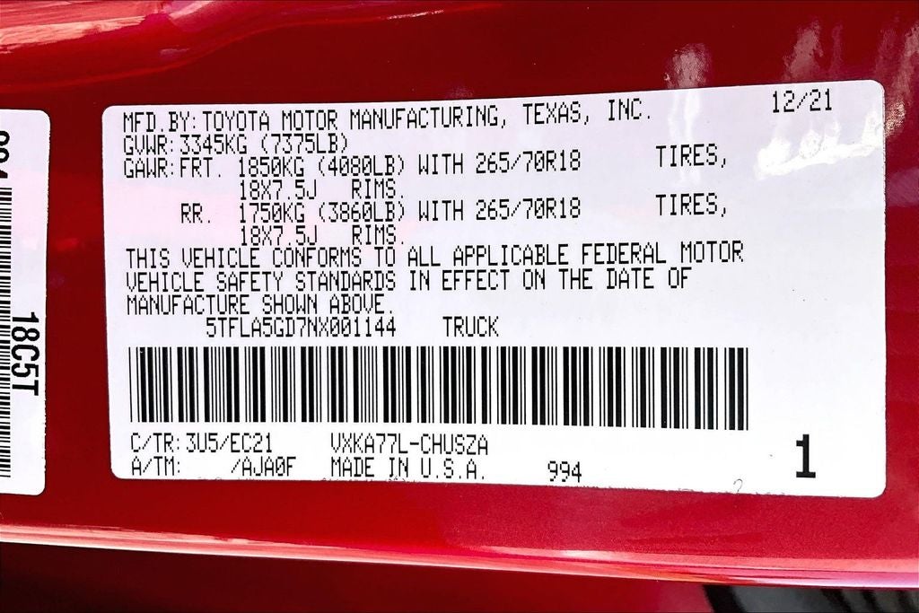 2022 Toyota Tundra SR5