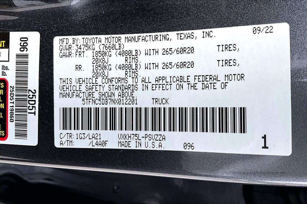 2022 Toyota Tundra Hybrid Platinum