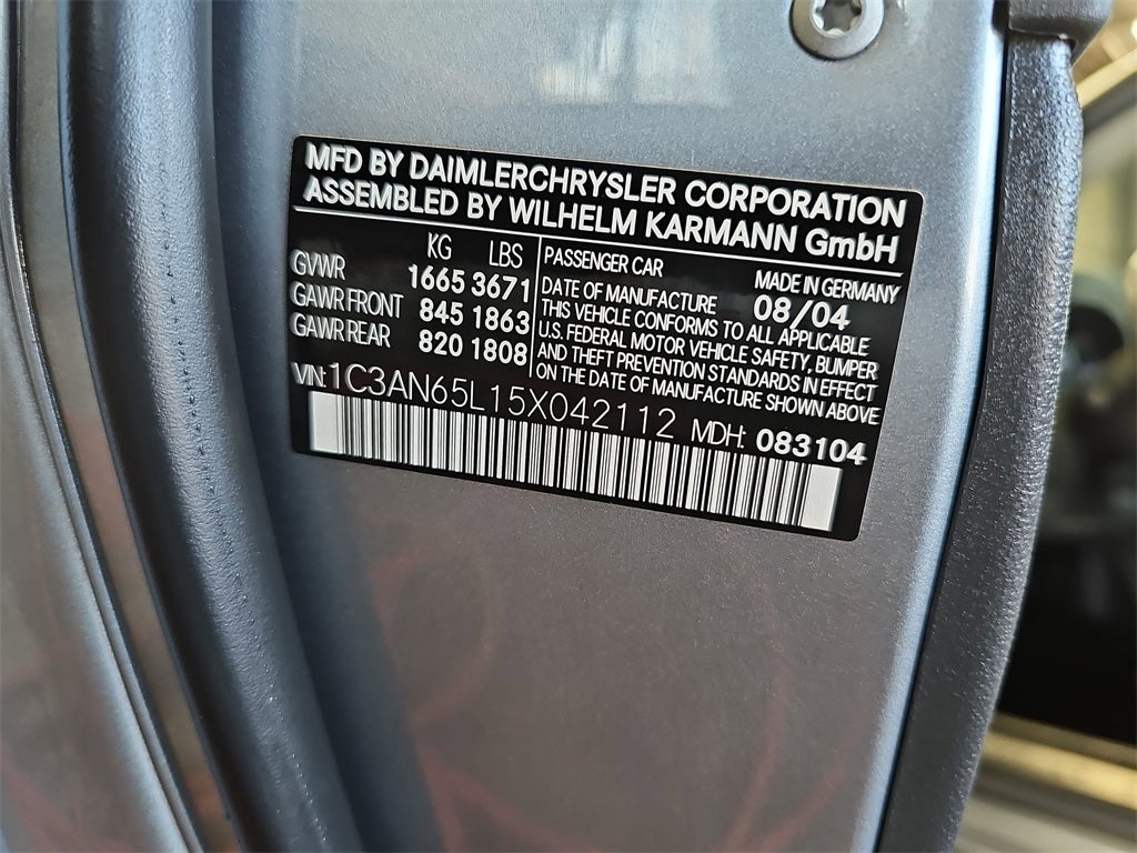 2005 Chrysler Crossfire Limited