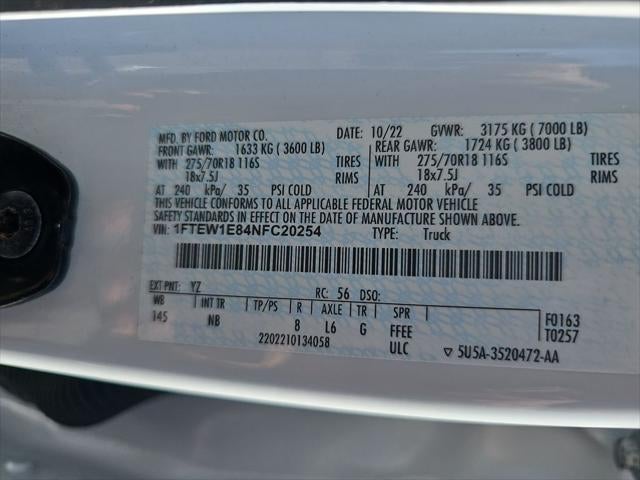 2022 Ford F-150 Tremor