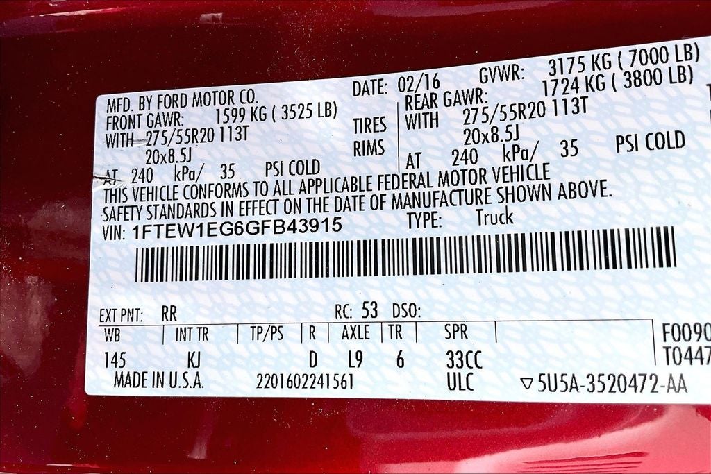 2016 Ford F-150 King Ranch