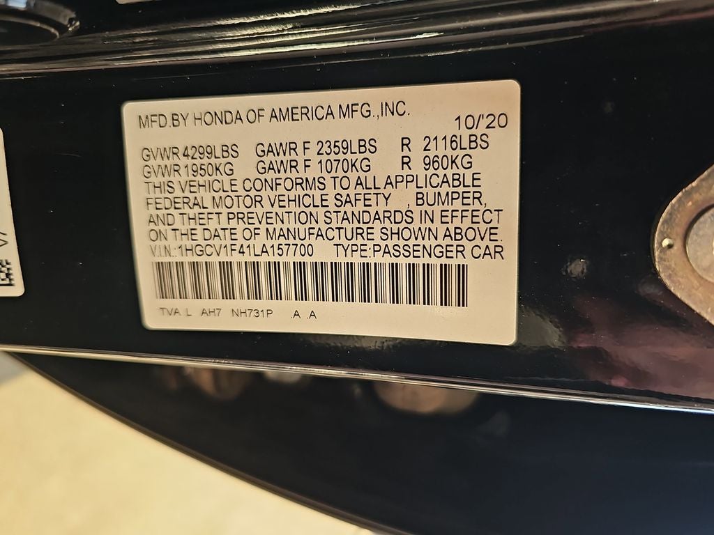 2020 Honda Accord EX