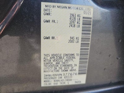 2023 Nissan Altima 2.5 SV