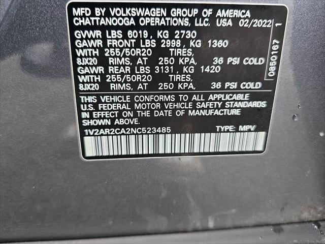 2022 Volkswagen Atlas 3.6L V6 SEL R-Line