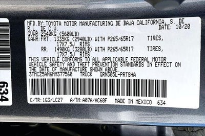 2021 Toyota TACOMA TRD SPORT TRD Sport V6