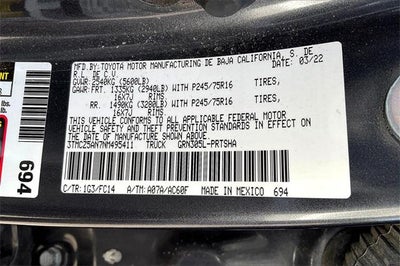 2022 Toyota Tacoma SR5 V6