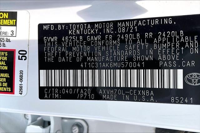 2021 Toyota Camry Hybrid LE