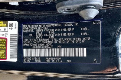 2022 Toyota SIENNA XLE XLE 8 Passenger