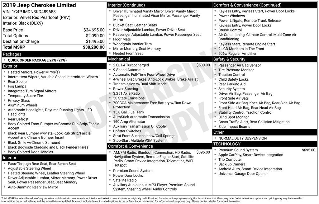 2019 Jeep Cherokee Limited