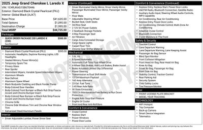 2025 Jeep Grand Cherokee L Laredo X 4x4