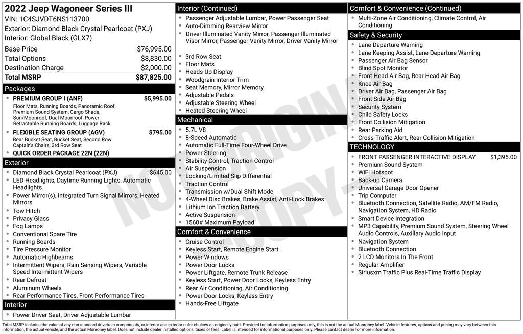 2022 Jeep Wagoneer Series III 4x4