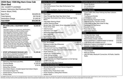 2020 RAM 1500 Big Horn Crew Cab 4x4 5'7' Box