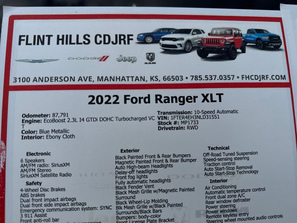 2022 Ford Ranger XLT