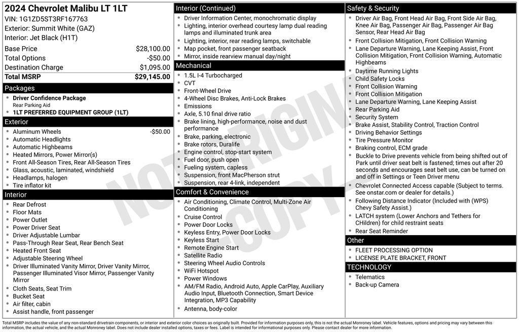 2024 Chevrolet Malibu LT 1LT