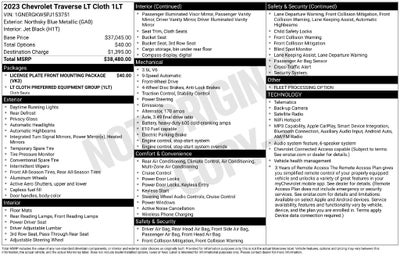 2023 Chevrolet Traverse FWD LT Cloth