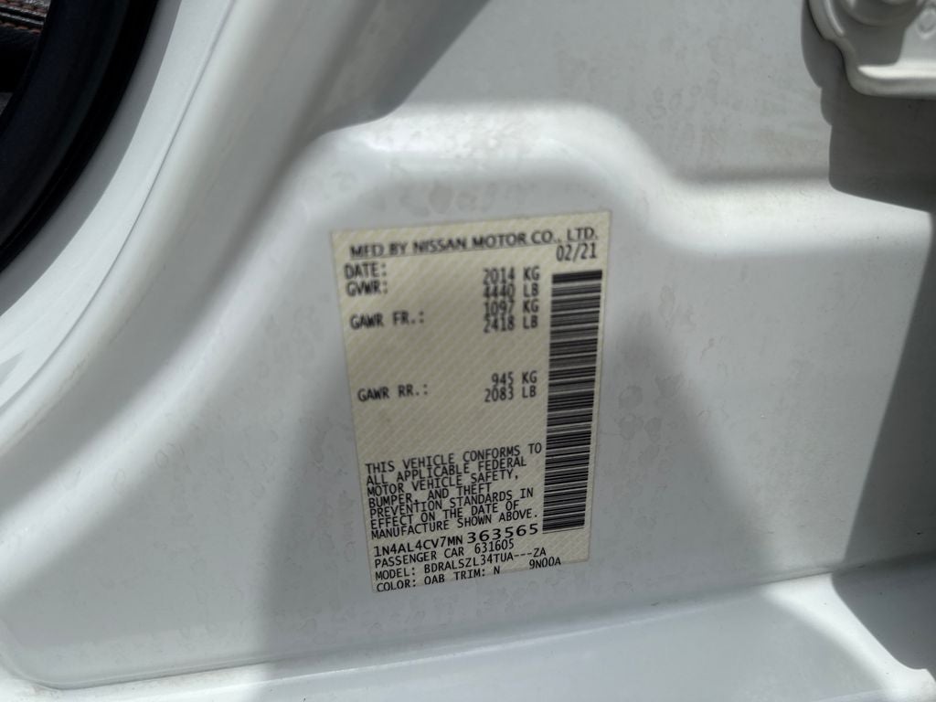 2021 Nissan Altima SR VC-Turbo FWD