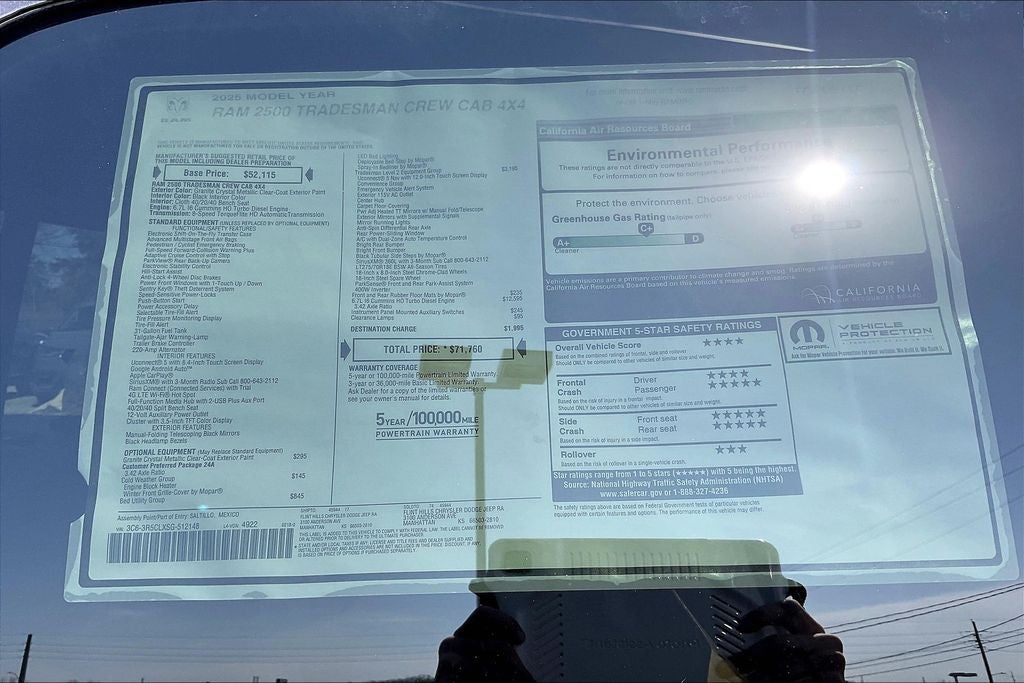 2025 RAM 2500 Tradesman Crew Cab 4x4 6'4' Box