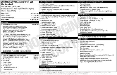 2024 RAM 2500 Laramie Crew Cab 4x4 6'4' Box