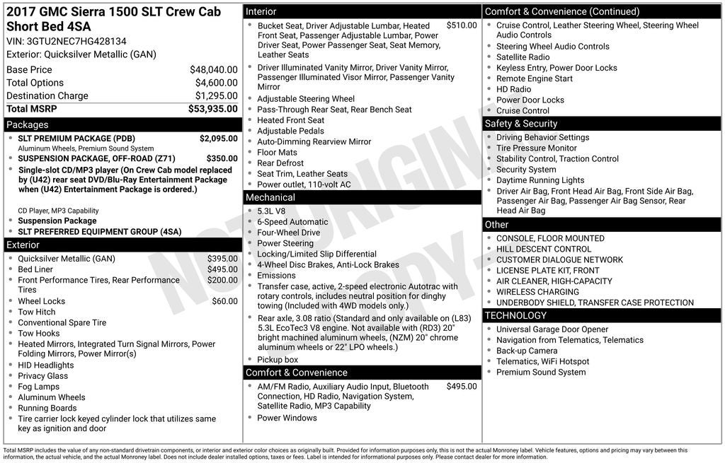 2017 GMC Sierra 1500 SLT