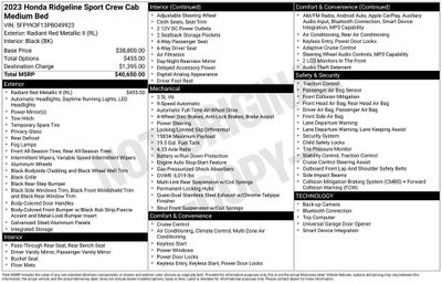 2023 Honda Ridgeline Sport