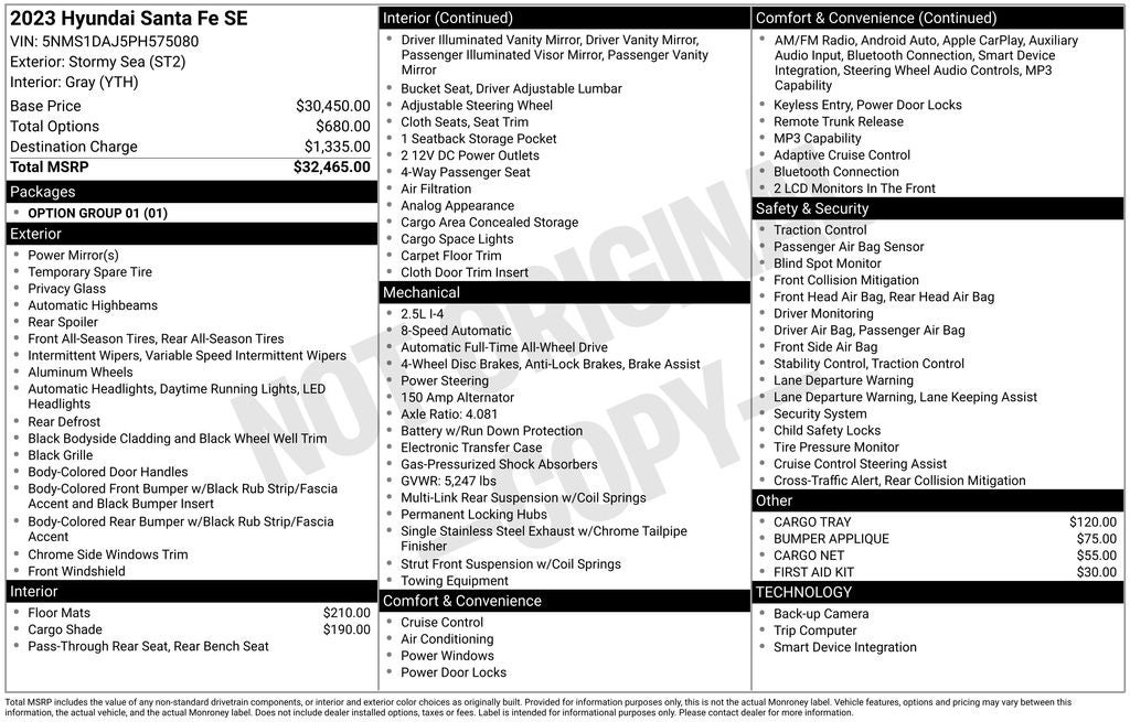 2023 Hyundai Santa Fe SE