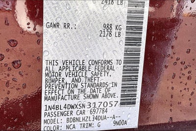 2025 Nissan Altima 2.5 SV