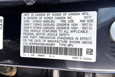 2018 Honda CR-V Touring