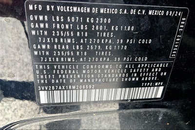 2024 Volkswagen Tiguan 2.0T SE