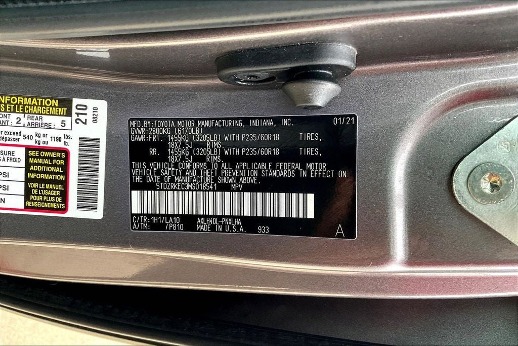 2021 Toyota Sienna Limited 7 Passenger