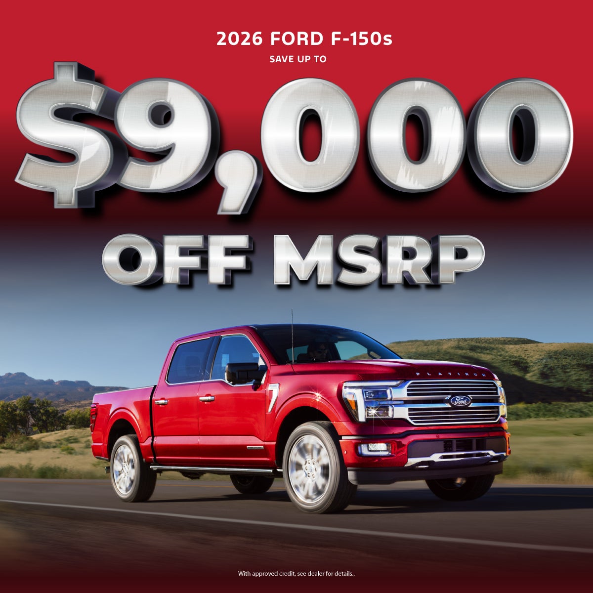 $9,000 OFF MSRP